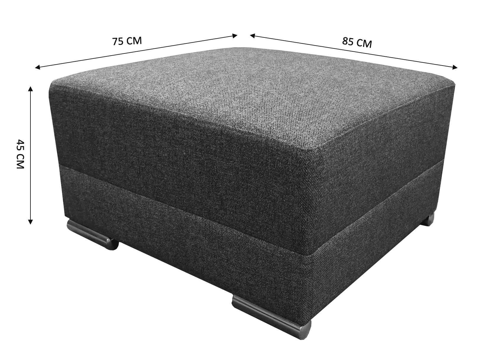 Sala Esquinera Modular El Bazar Store Artemis Gris Oxford 230x300 cm Derecha o Izquierda Tela Lino Nacional