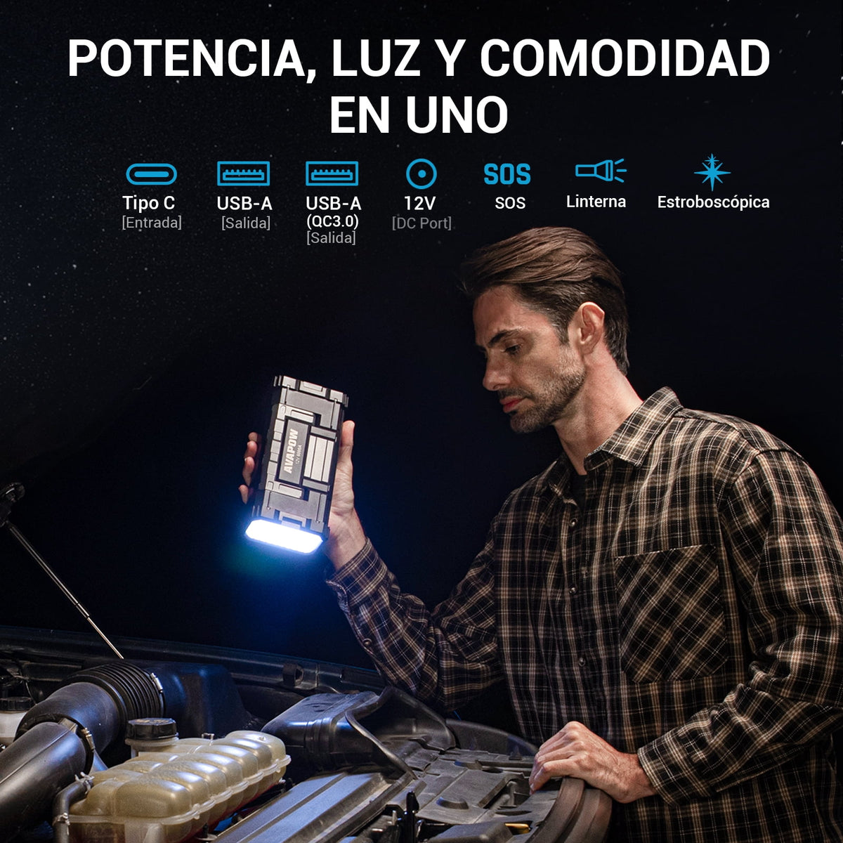 Arrancador de Auto Batería AVAPOW