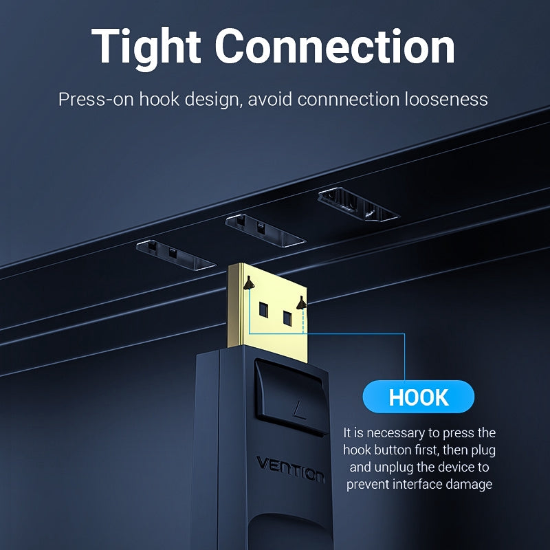 Vention DP A HDMI Cable 4k 30HZ Chapado En Oro DisplayPort Full HD
