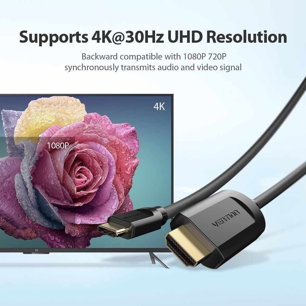 Vention USB 3.1 Tipo C A hdmi 1.4 cable Adaptador 4K Teléfono tv