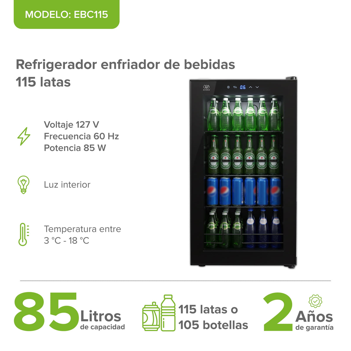 Enfriador de 115 Latas