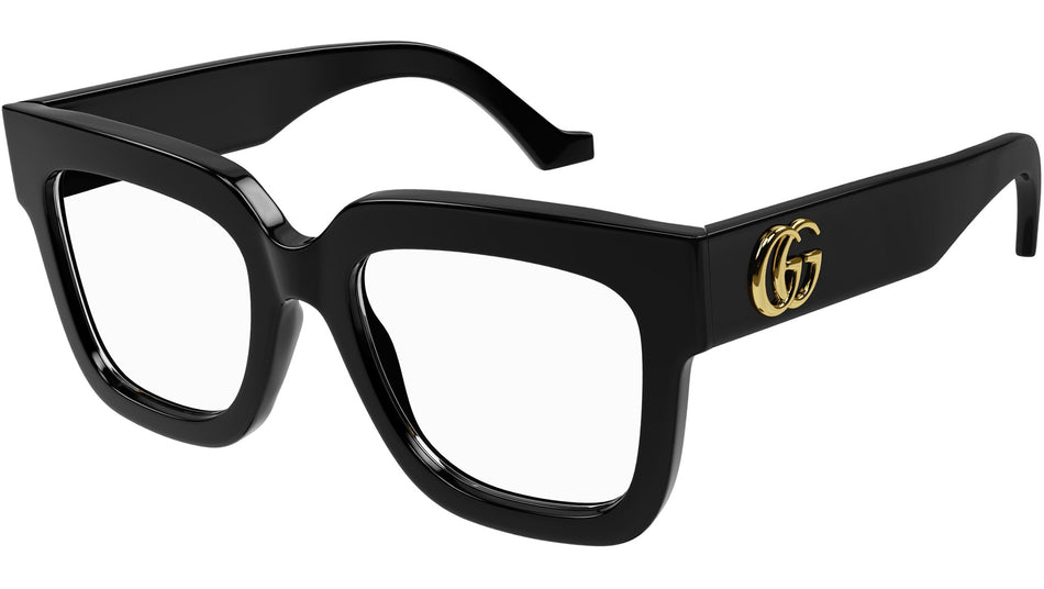 Gucci: GG1549O 001 BLACK-BLACK / TRANSPARENT