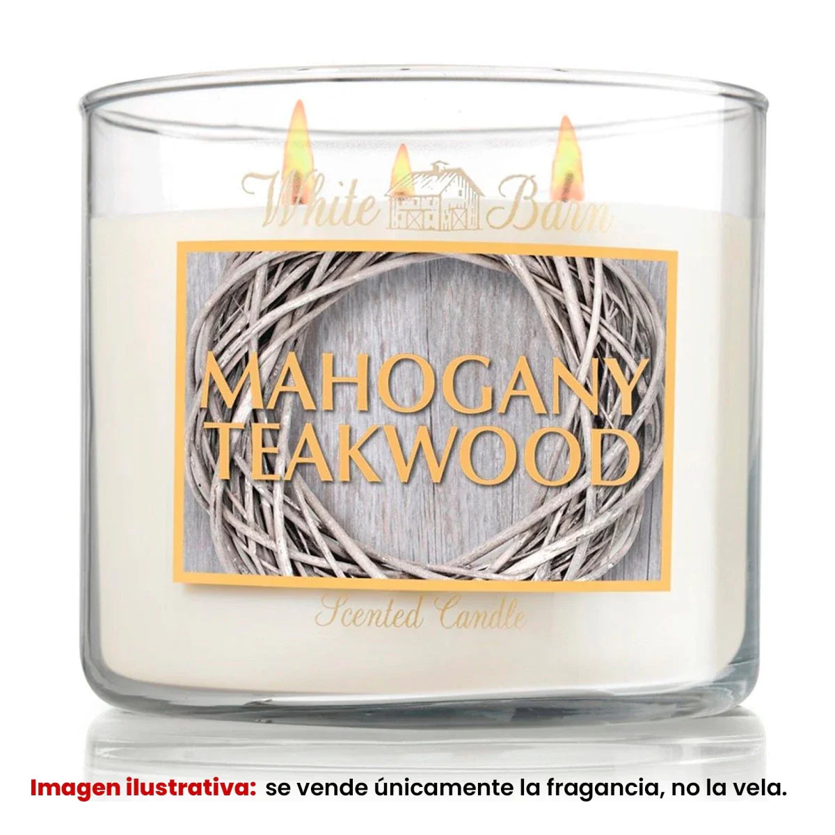 Fragancia Candle Craft- Mahogany Teakwood - Madera de Caoba y Teca - Inspirada en Bath & Body Works (BBW)® / White Barn ®