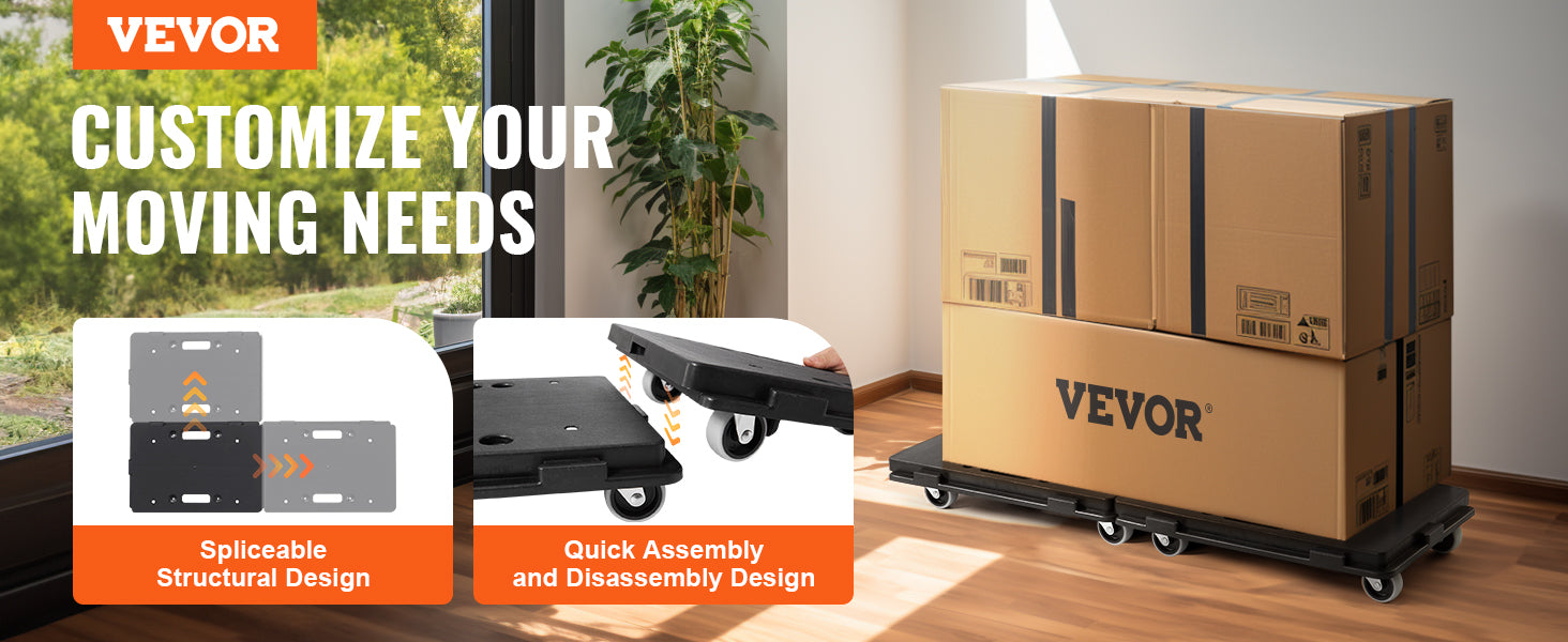 Furniture Dolly, 500 libras de capacidad cada unidad