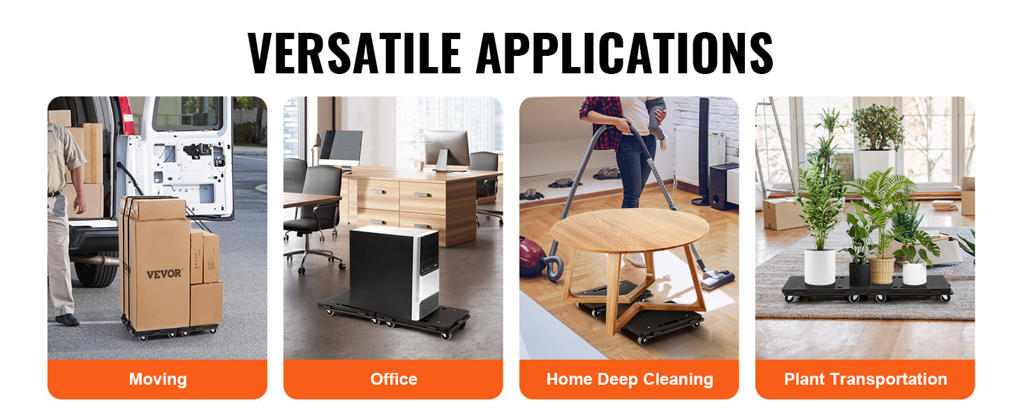 Furniture Dolly, 500 libras de capacidad cada unidad