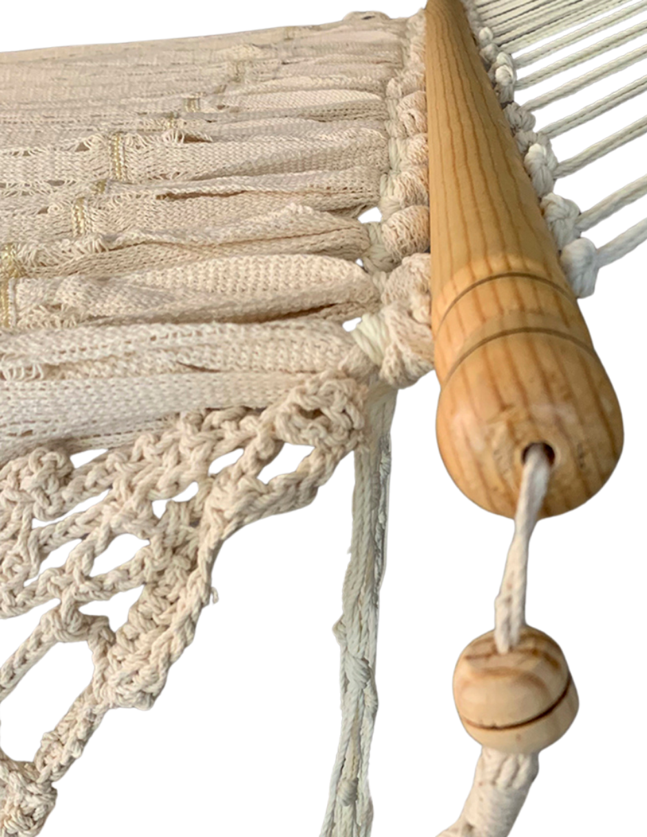 Recta de Tela con Macramé