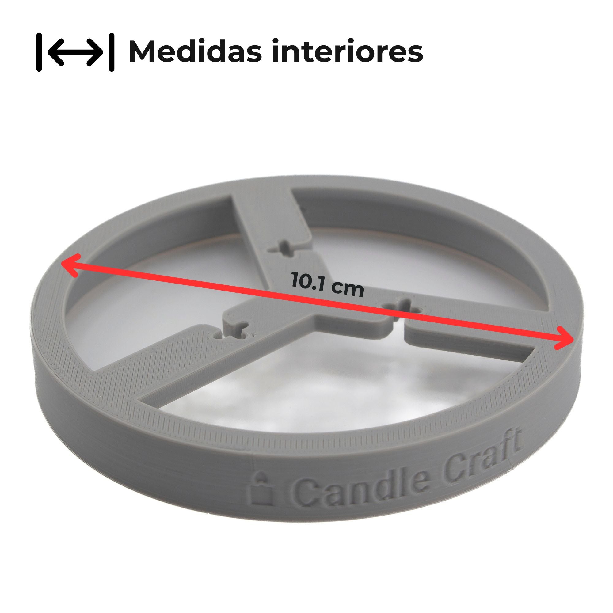 Herramienta para Centrado de Pabilos - Soporte de Mechas  (Wick Holder) - Gris- Tamaño: XL