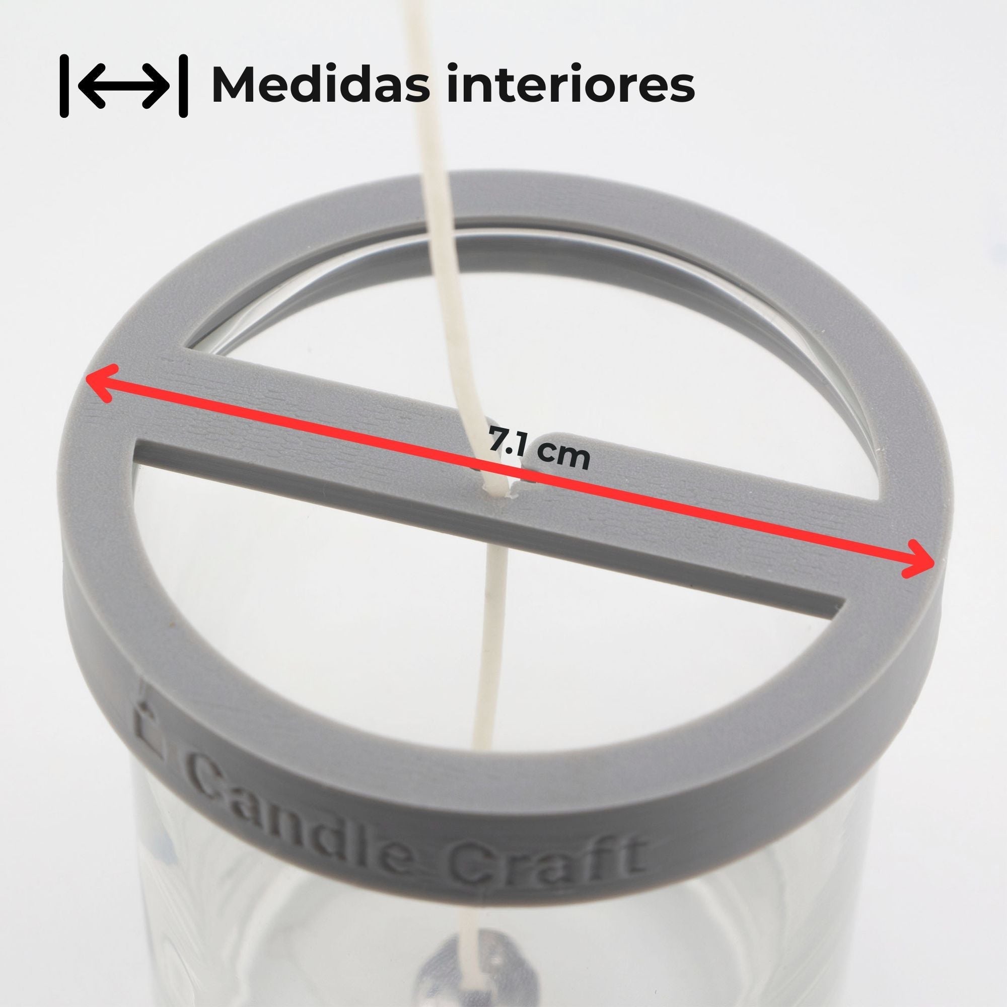 Herramienta para Centrado de Pabilos - Soporte de Mechas (Wick Holder) - Gris- Tamaño: XS