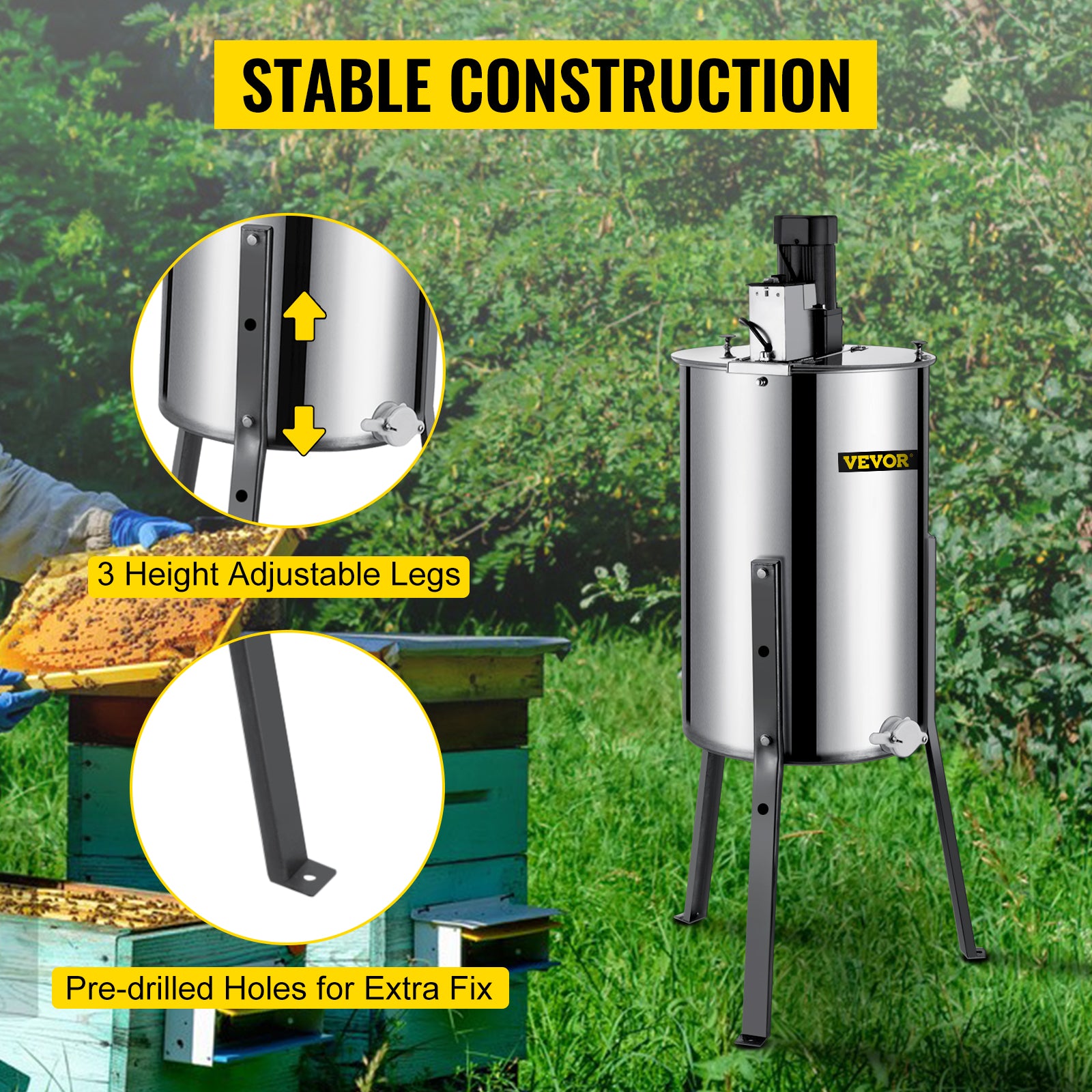 Extractor Eléctrico de Miel de 2 Cuadros