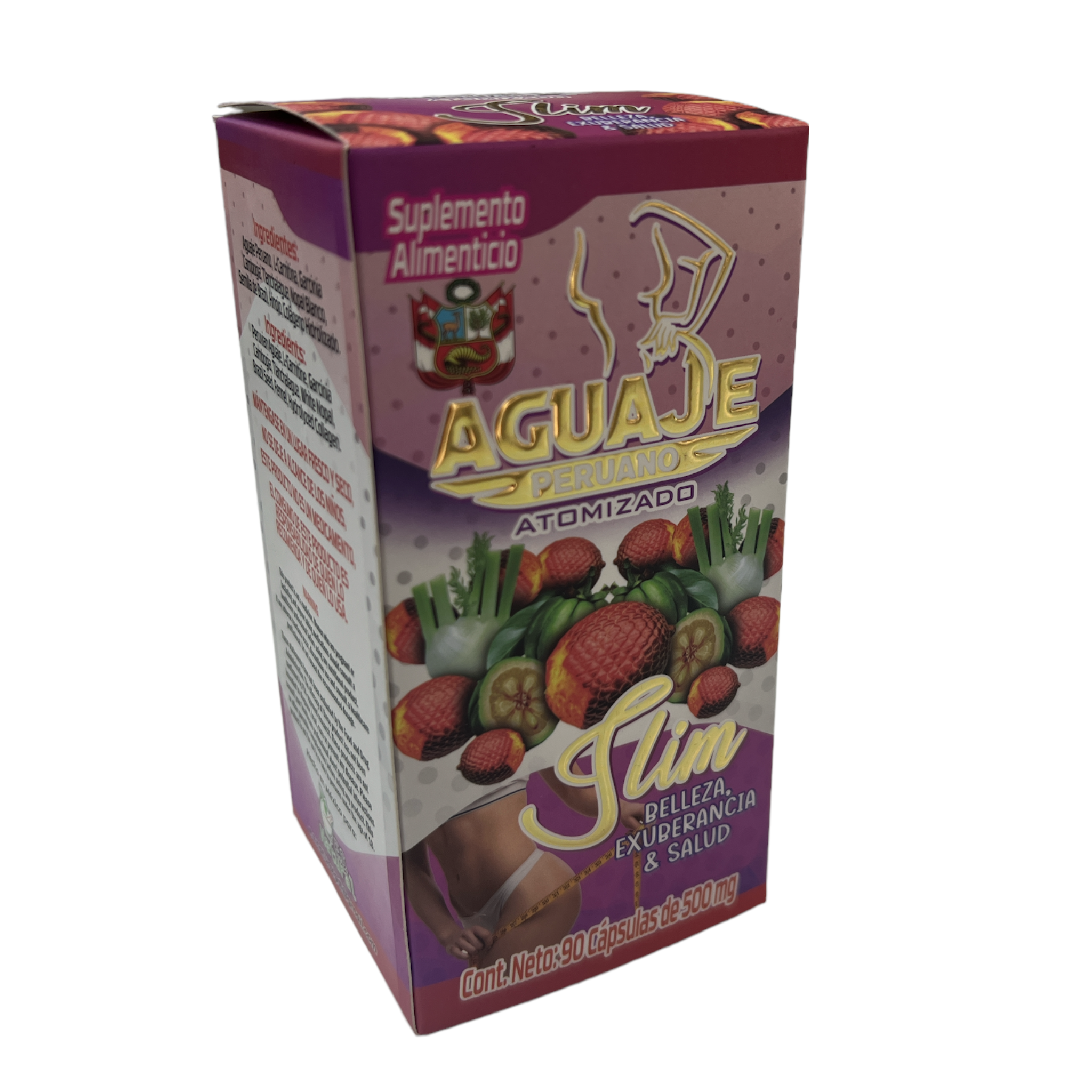 CAP AGUAJE PERUANO SLIM ATOMIZADO C/ 90 ES NATURAL