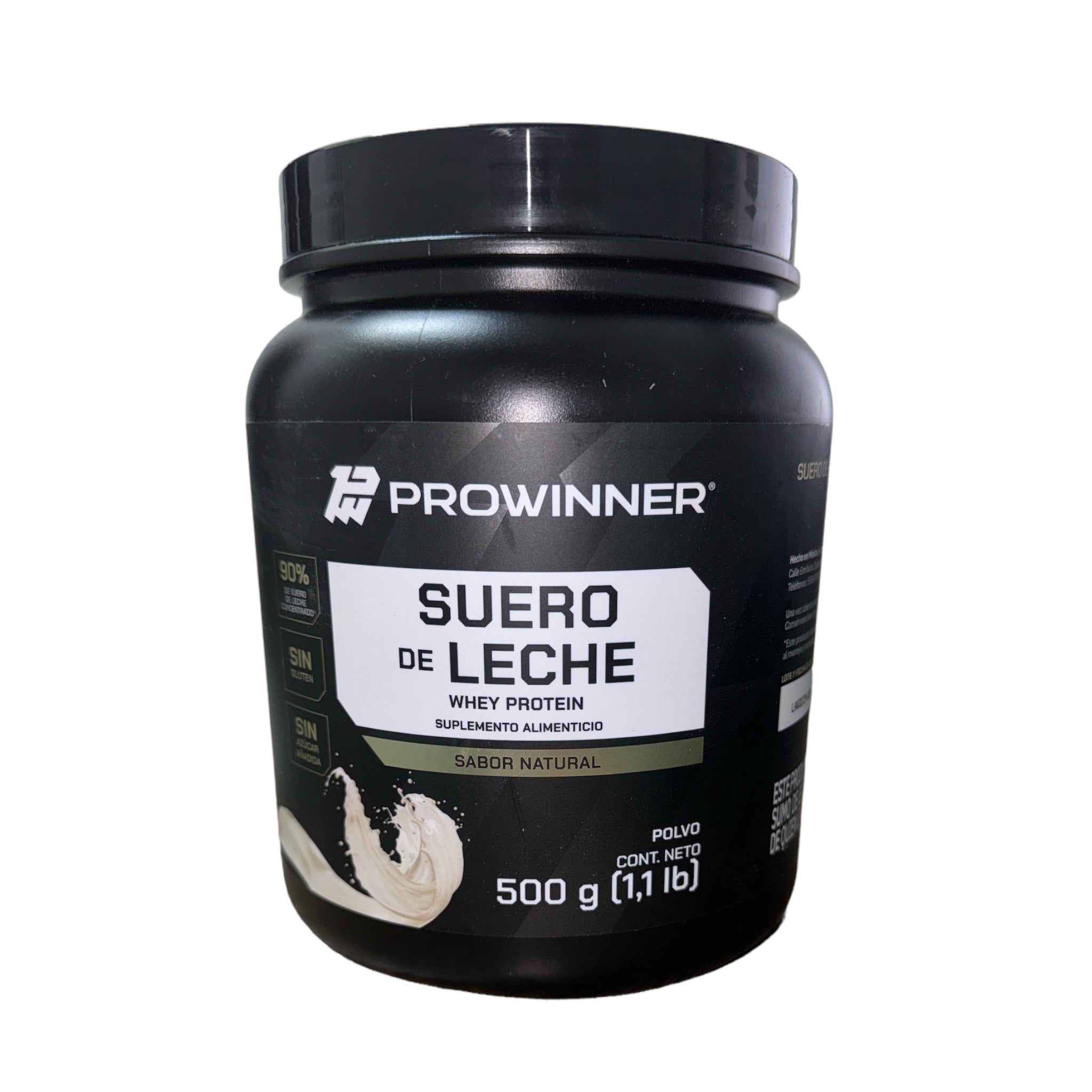 POLVO SUERO DE LECHE WHEY PROTEIN C/500 GR PROWINNER