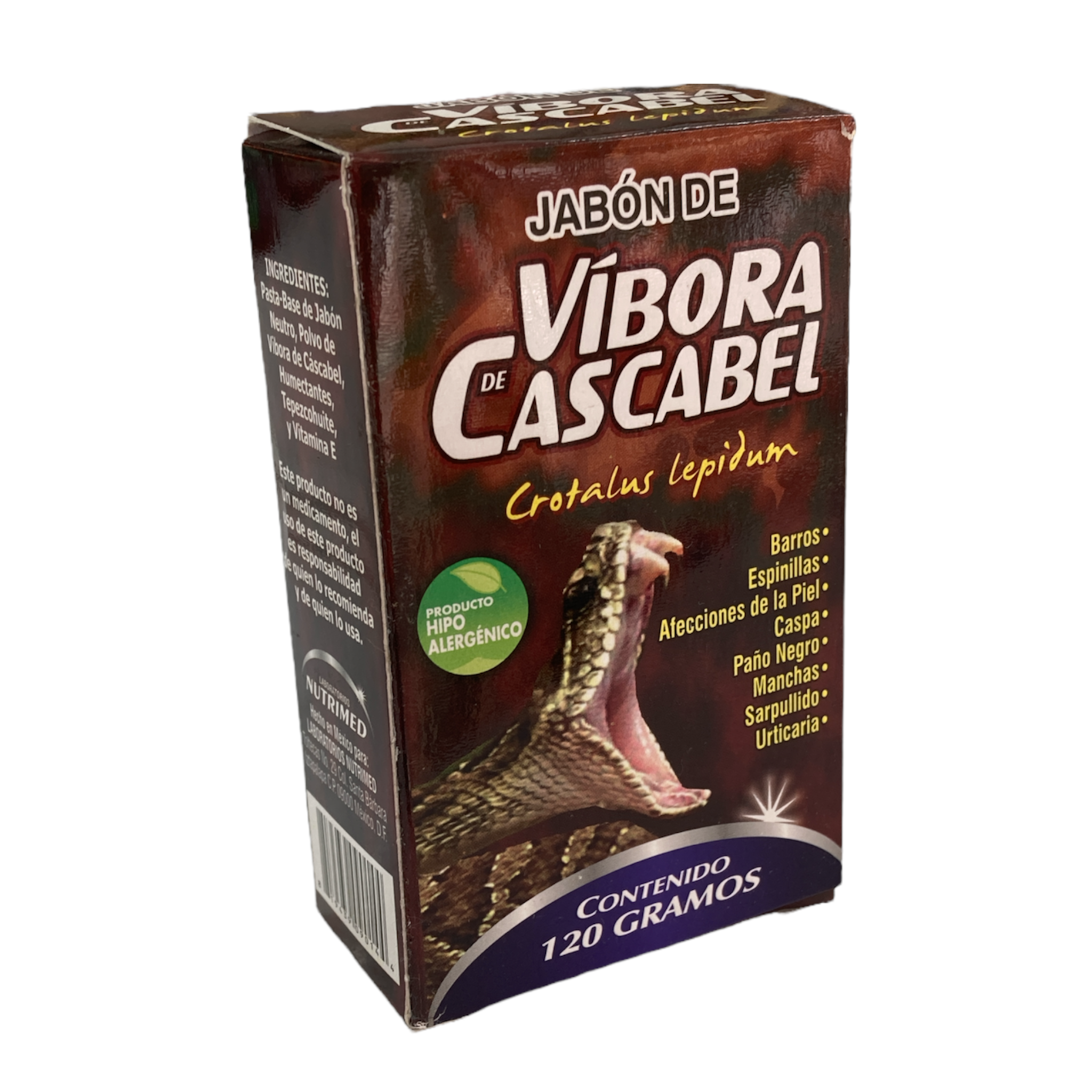 JABÓN DE VIBORA DE CASCABEL C/120 G NUTRIMED