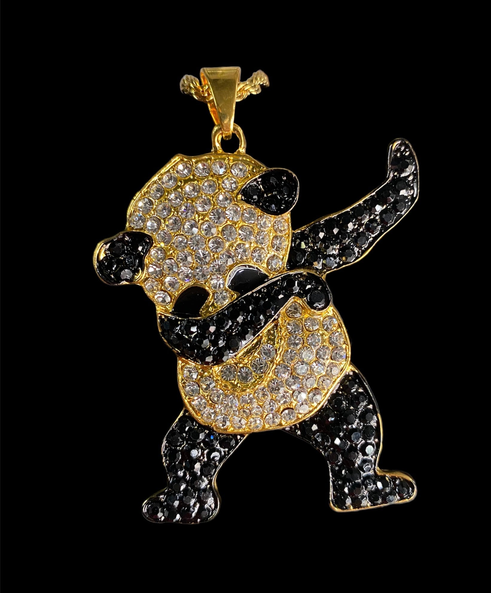 Cadena Con Dije Panda Dorado