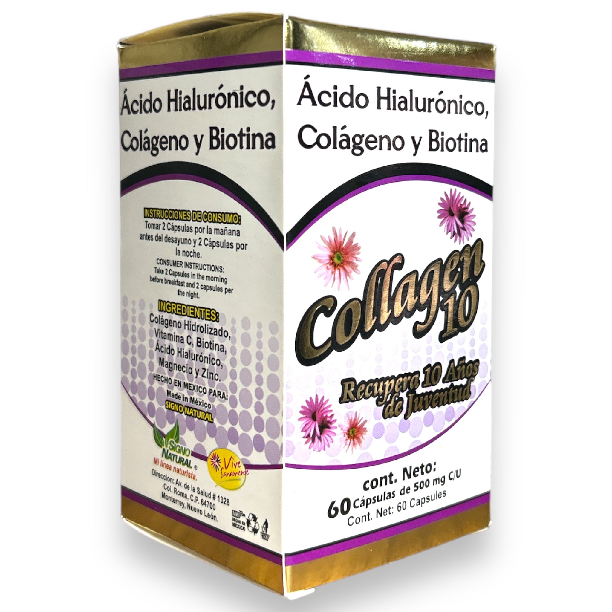 CAP COLLAGEN 10 (ACIDO HIALURONICO, COLAGENO Y BIOTINA) C/ 60 SIGNO NATURAL