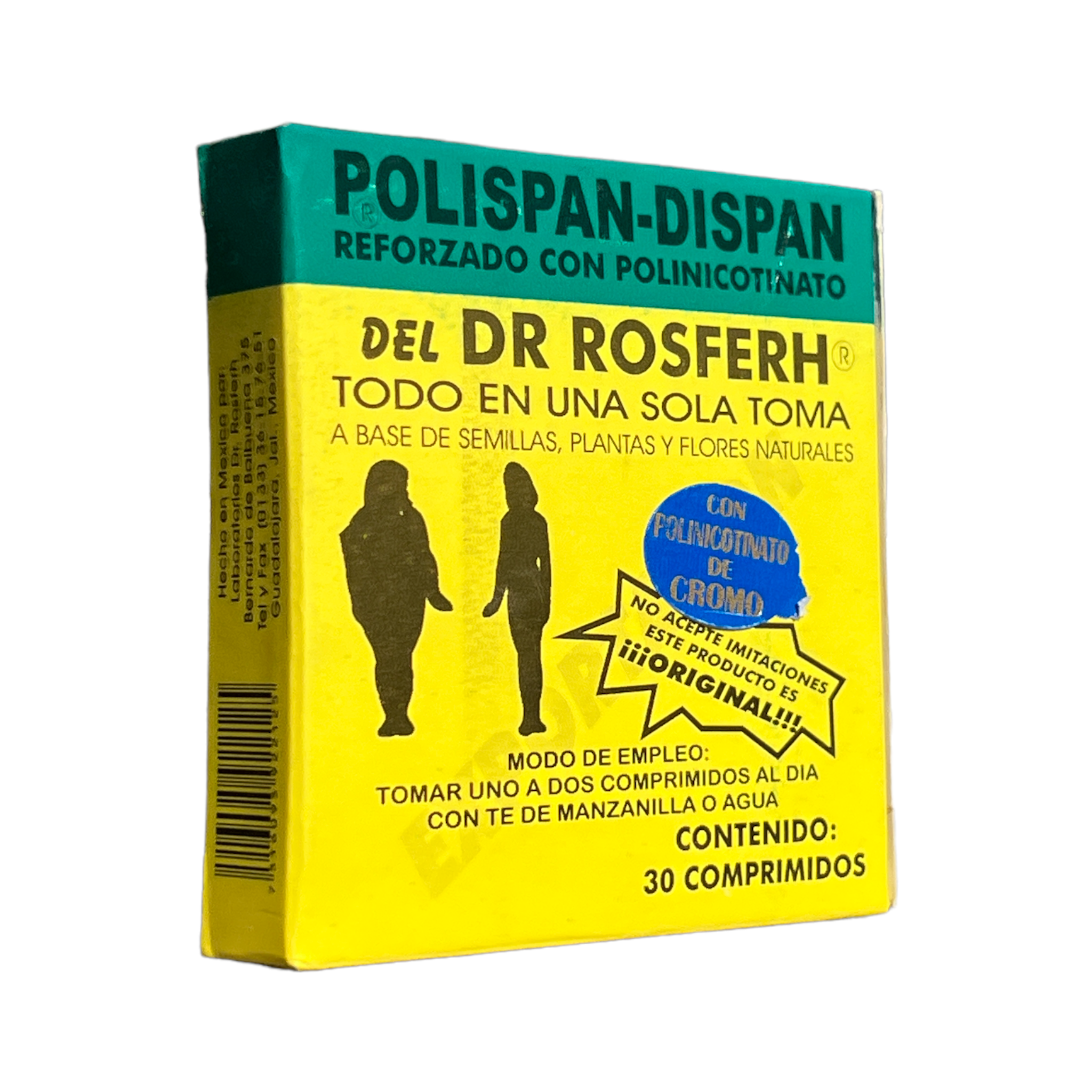 TAB POLISPAN - DISPAN REFORZADO CON POLINICOTINATO C/30 DR ROSFERH