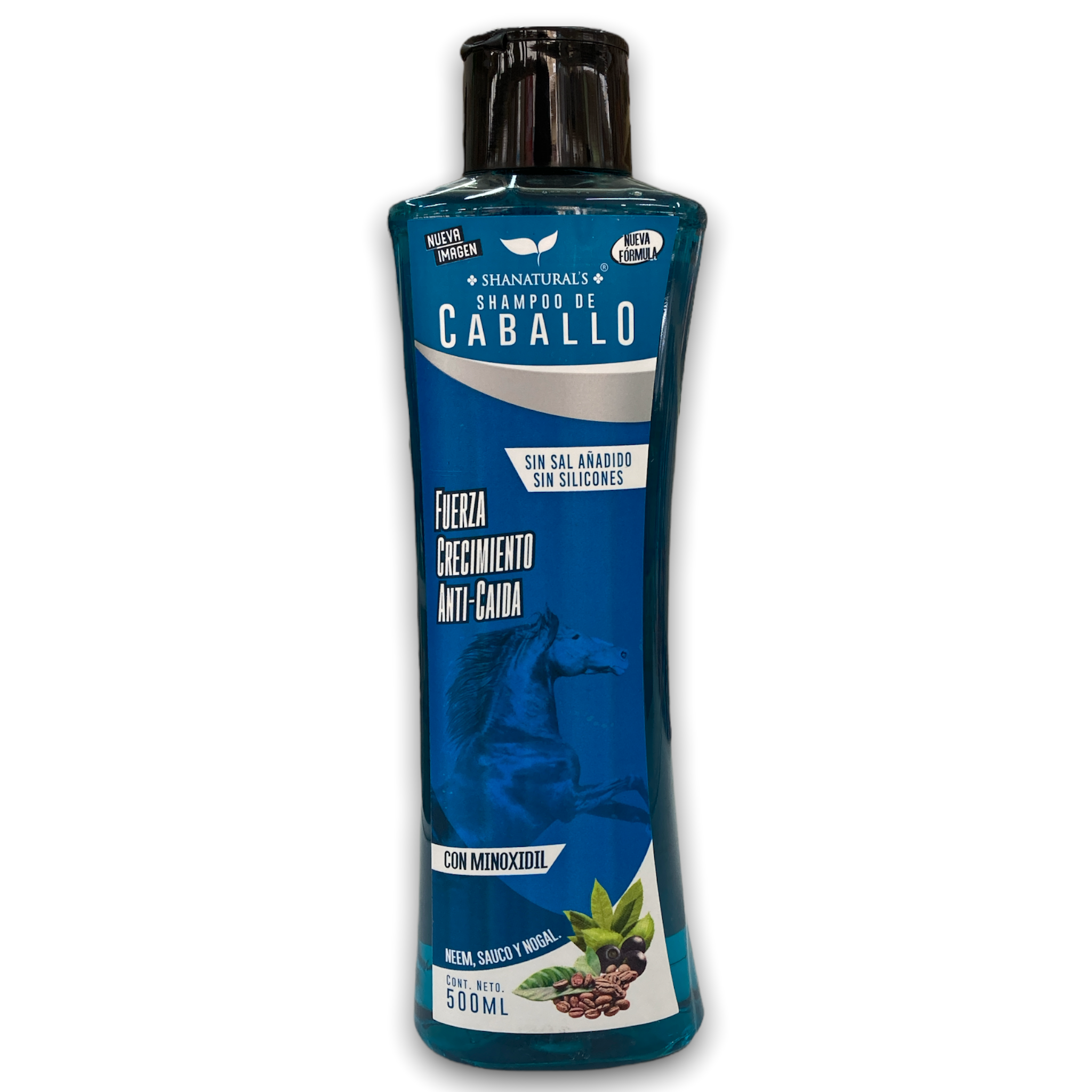 SHAMPOO CABALLO AZUL CON MINOXIDIL C/500 ML SHANATURAL'S