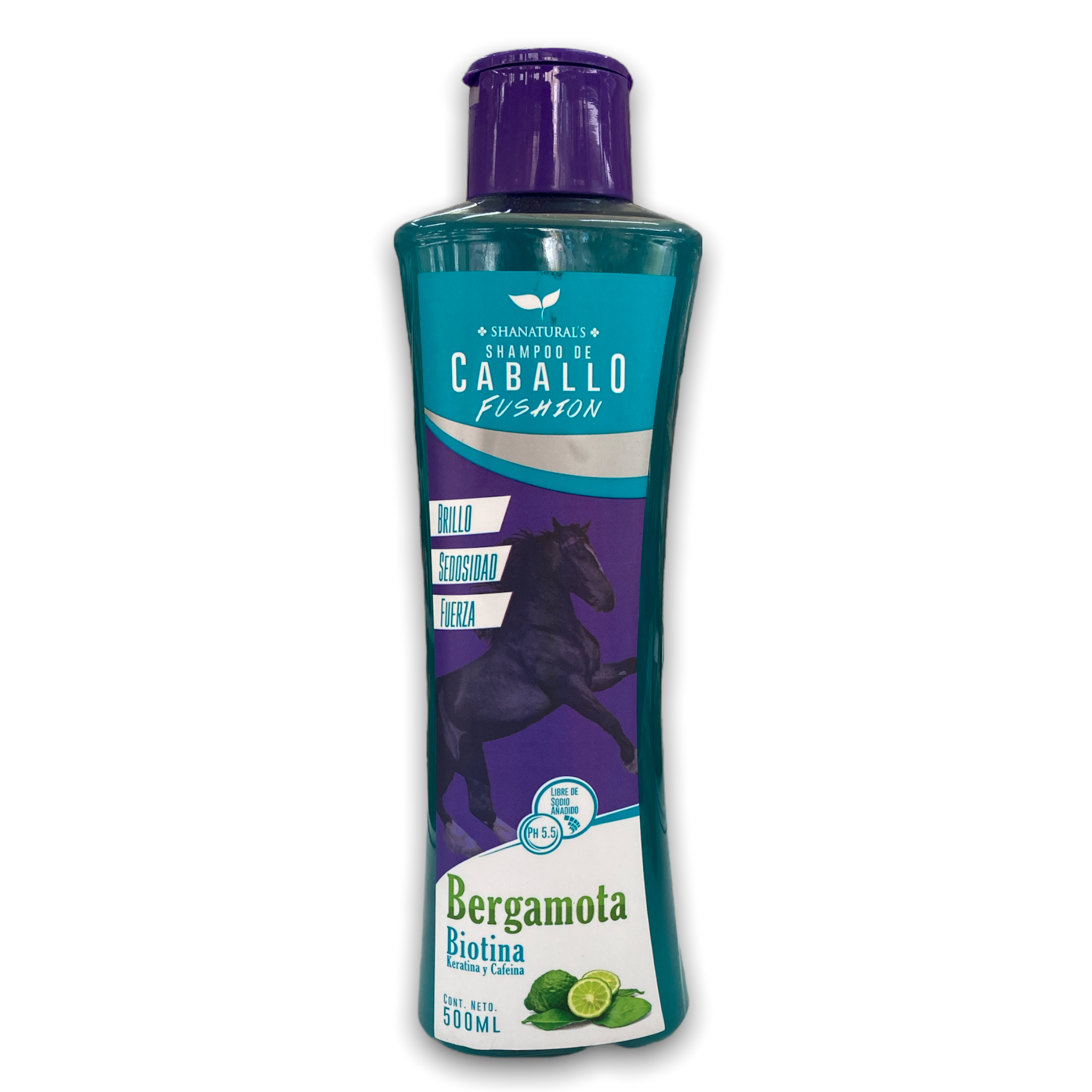 SHAMPOO CABALLO FUSHION BERGAMOTA C/500 ML SHANATURAL'S
