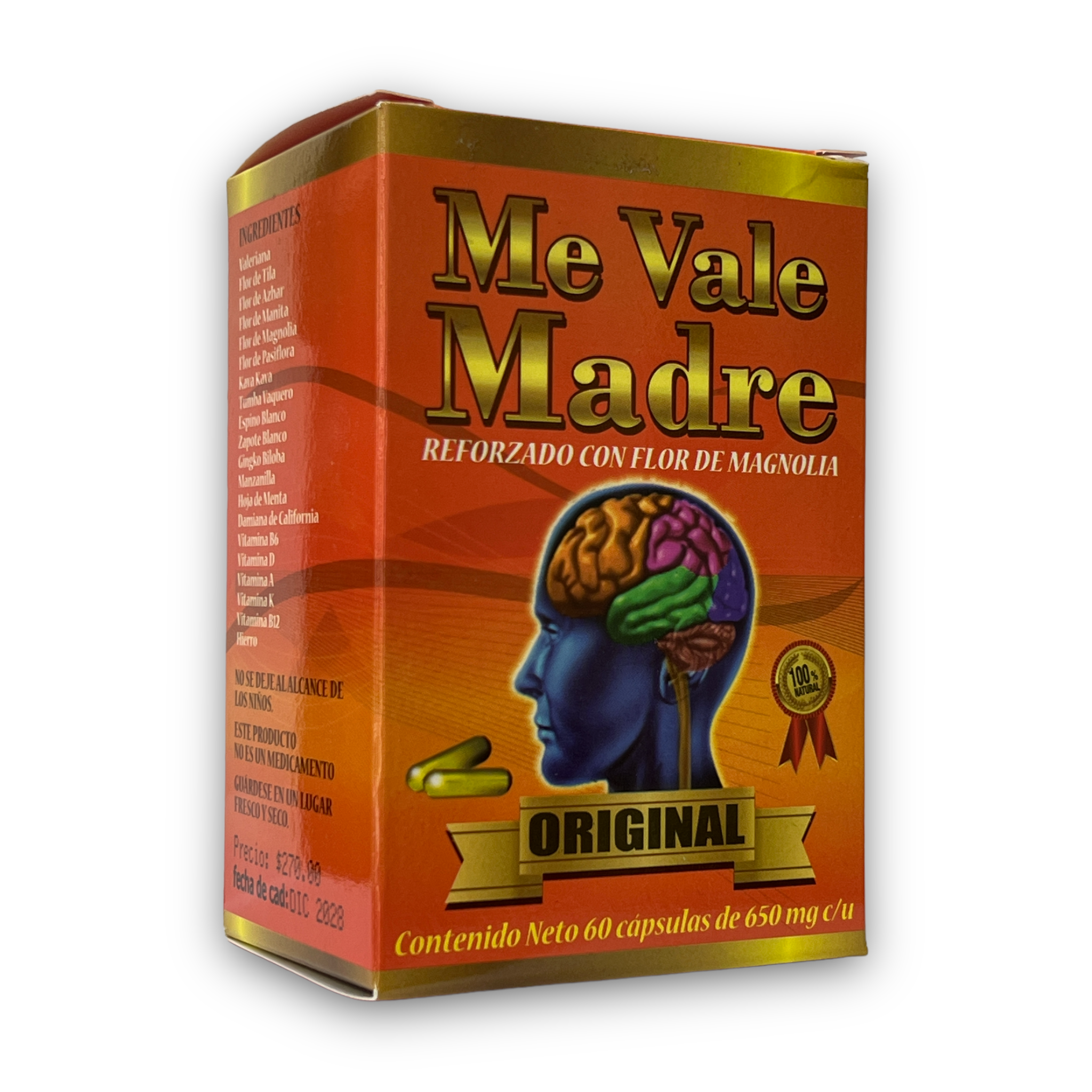 CAP ME VALE MADRE C/60 NARANJA