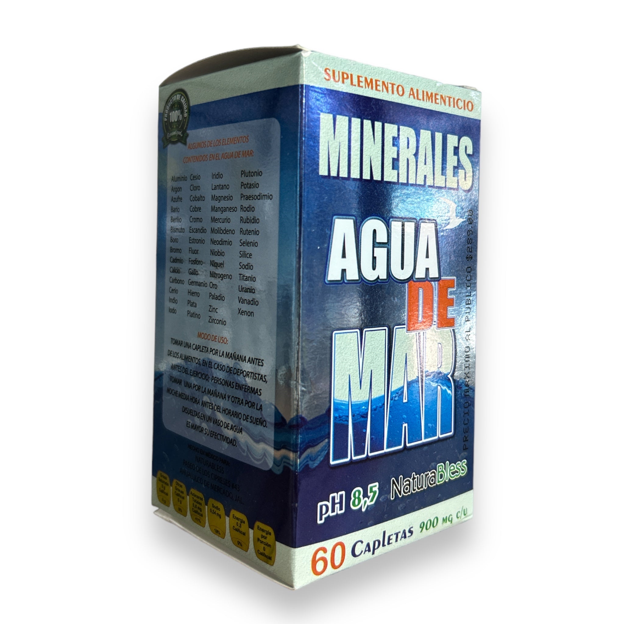 CAP MINERALES AGUA DE MAR C/60 NATURABLESS