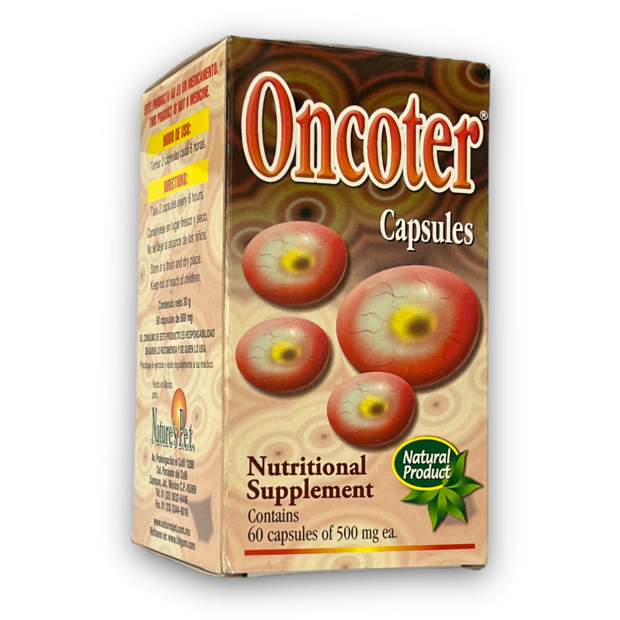 CAP ONCOTER C/60 NATURES PET