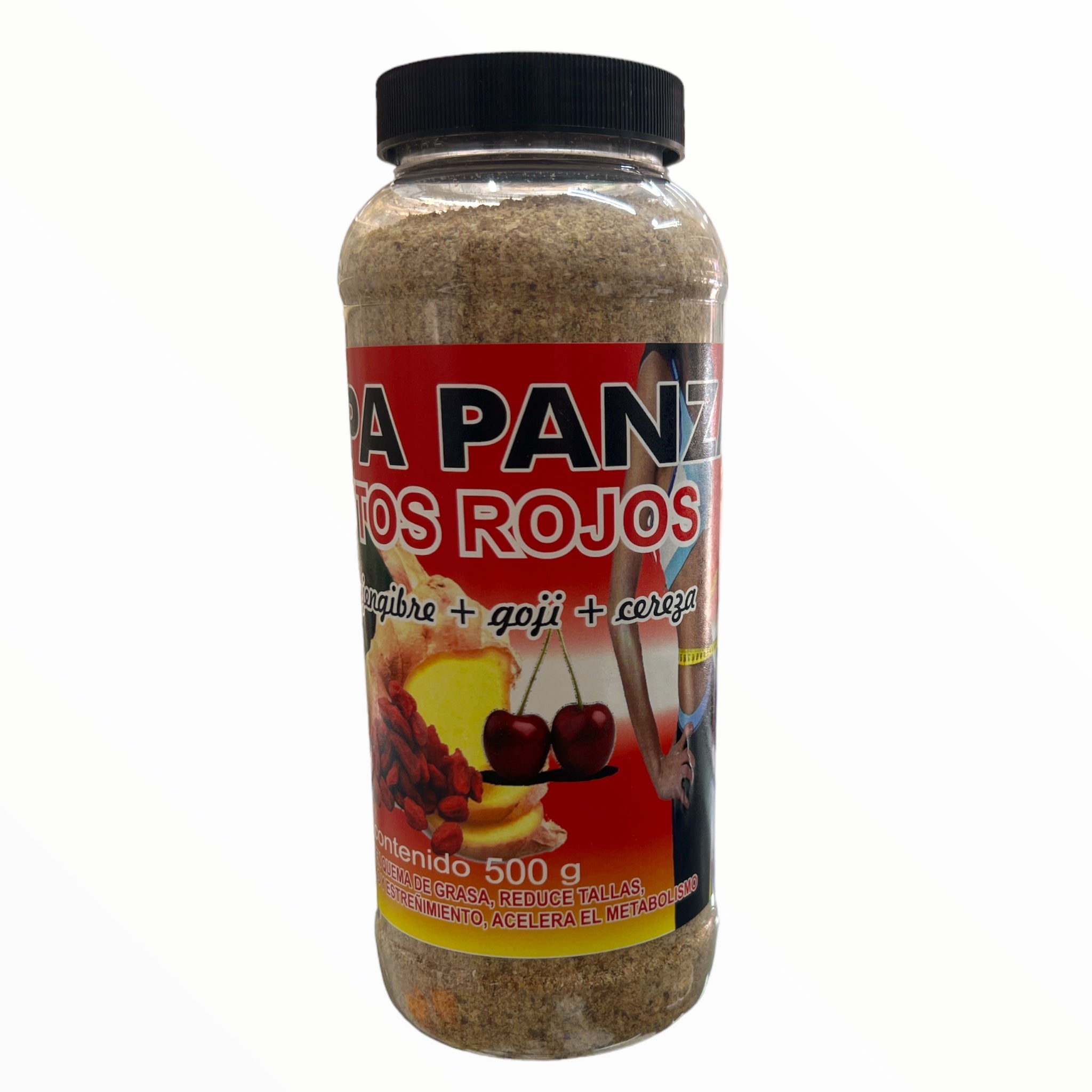 FIBRA CHUPA PANZA DE JENGIBRE + CURCUMA FRUTOS ROJOS 500 GM