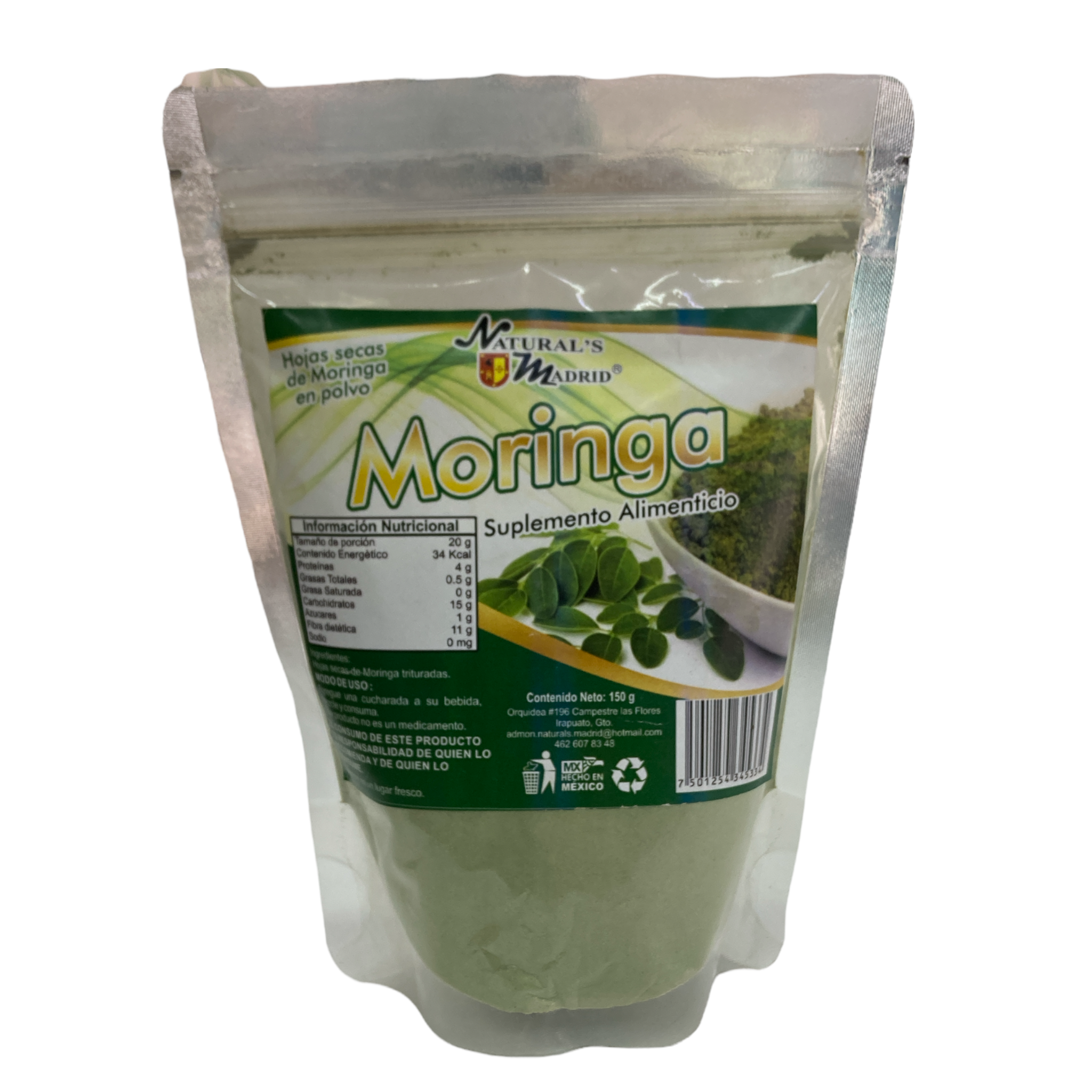 POLVO MORINGA C/150 GR NATURALS MADRID