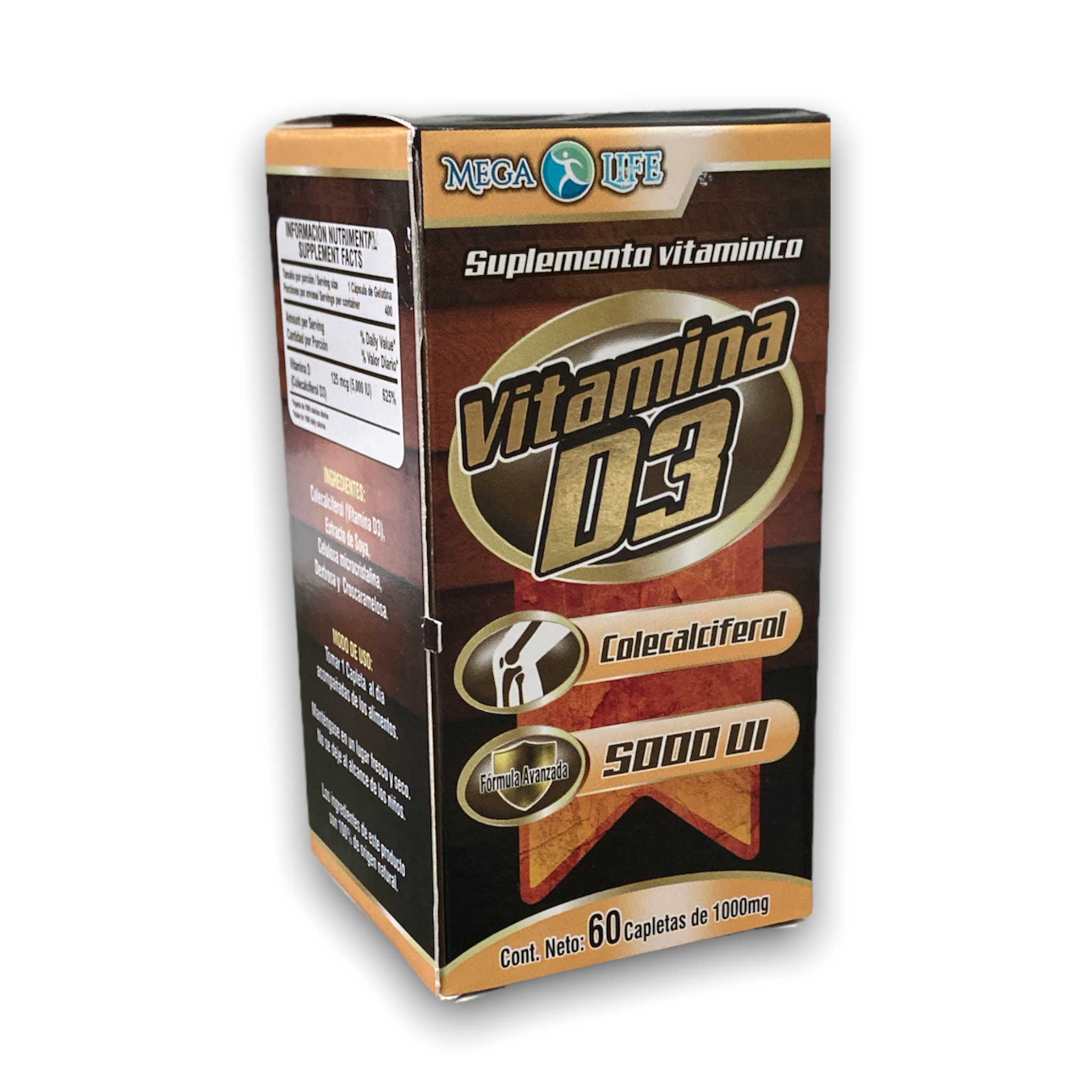 CAPLETA VIT D3 5000 UI C/60 MEGA LIFE