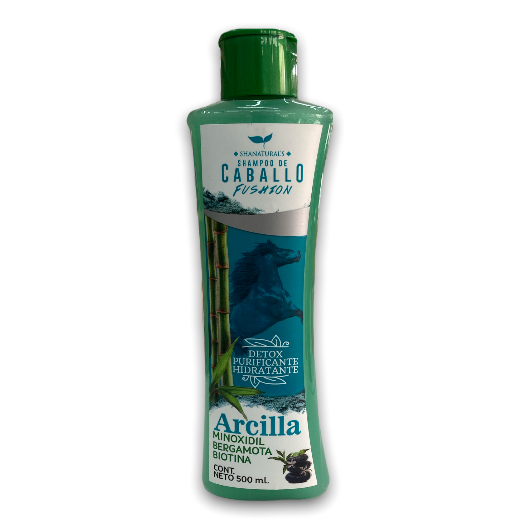 SHAMPOO CABALLO ARCILLA FUSHION C/500 ML SHANATURAL'S