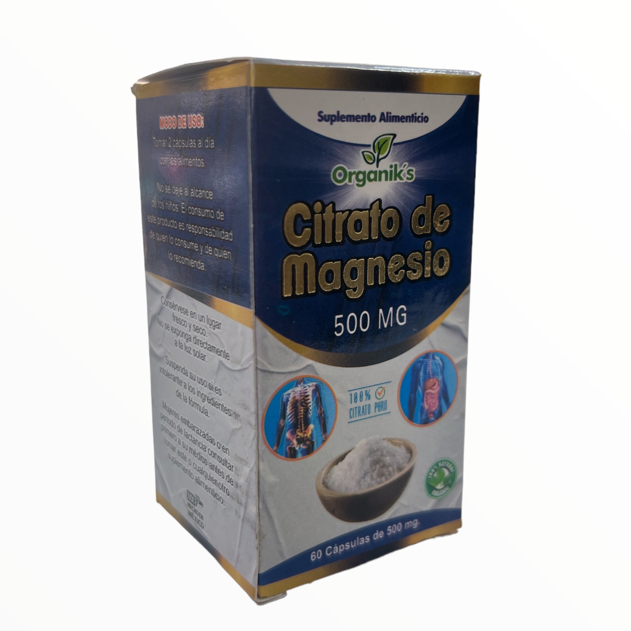 CAP CITRATO DE MAGNESIO C/ 60 ORGANIKS