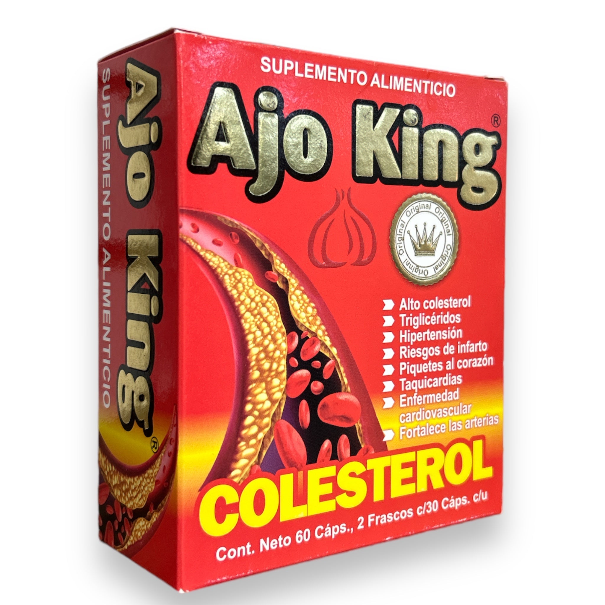 CAP COLESTEROL C/60 C/30 AJO KING OMEGA NUTRITION