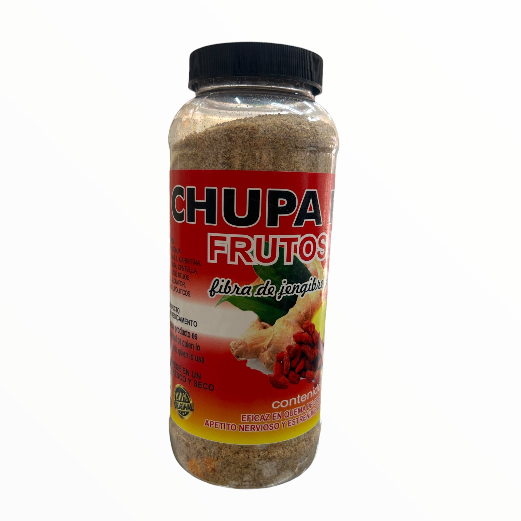 FIBRA CHUPA PANZA DE JENGIBRE + CURCUMA FRUTOS ROJOS 500 GM