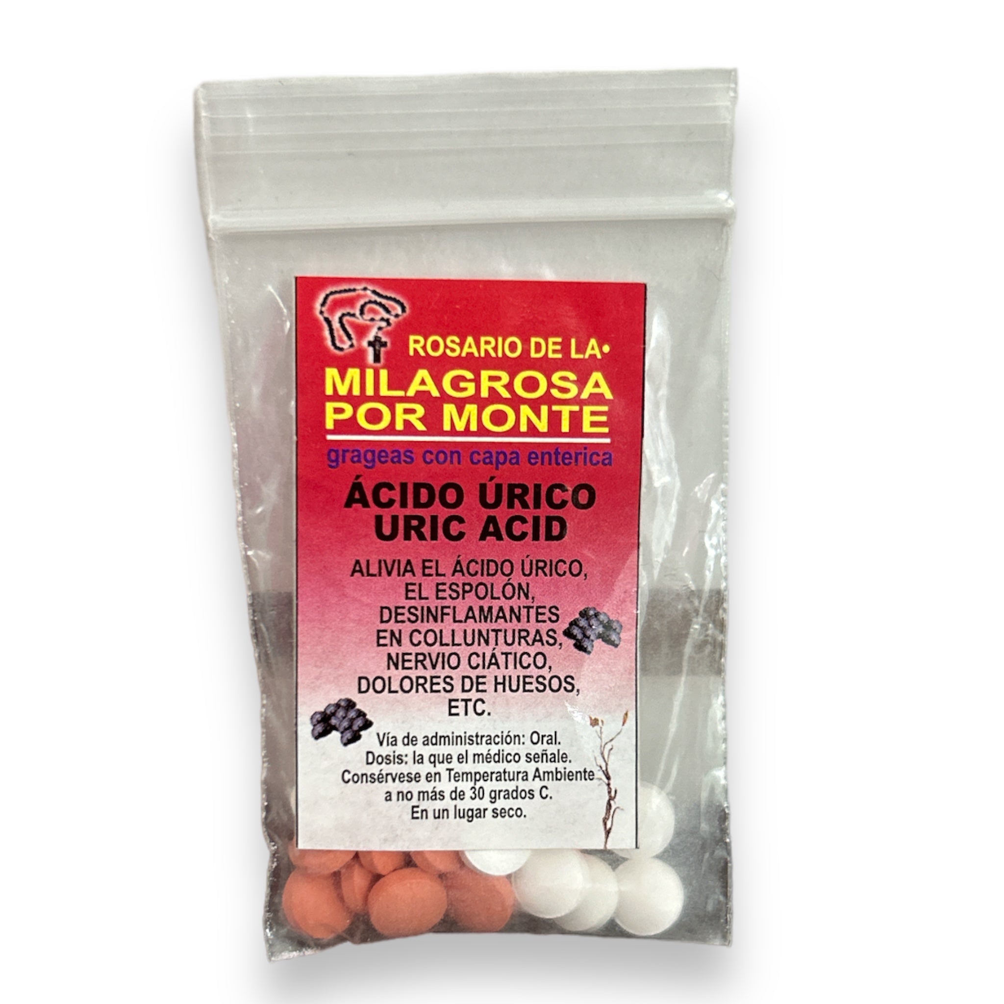 TAB ROSARIO DE LA MILAGROSA POR MONTE (ACIDO URICO) C/ 20