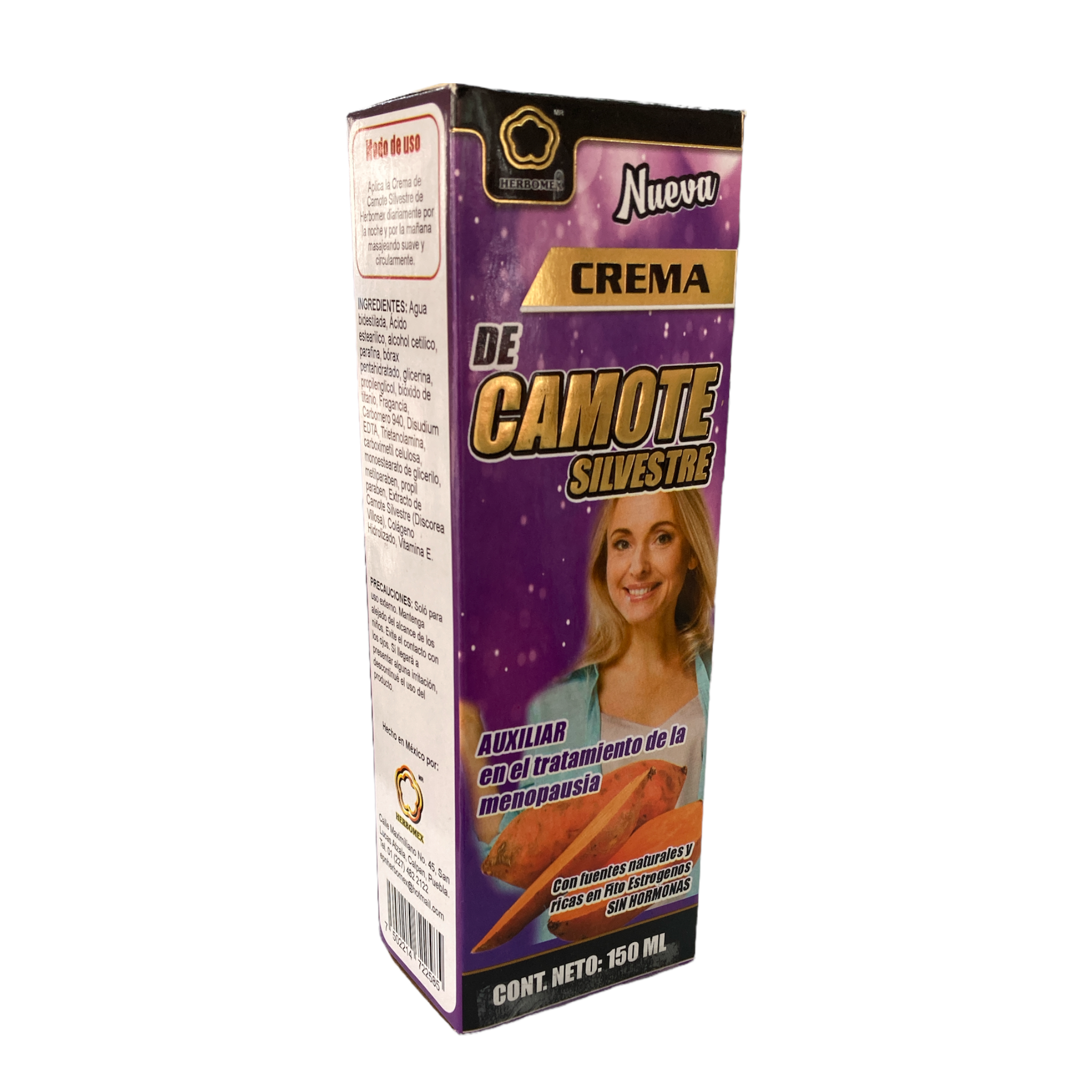 CREMA DE CAMOTE SILVESTRE C/ 150 ML HERBOMEX
