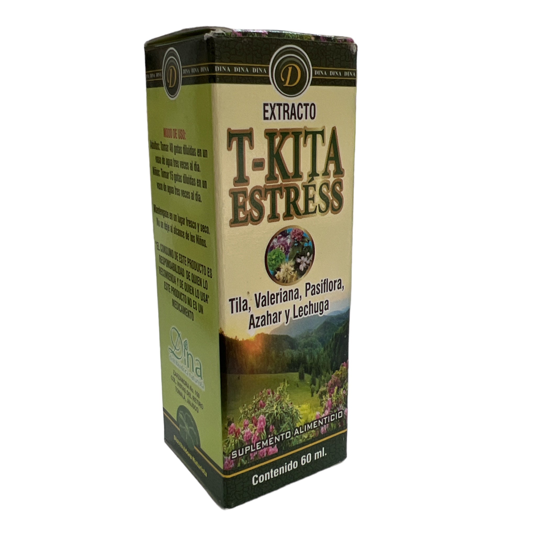 EXT NATURAL TILA, VALERIANA, PASIFLORA, AZHAR Y LECHUGA  60 ML DINA