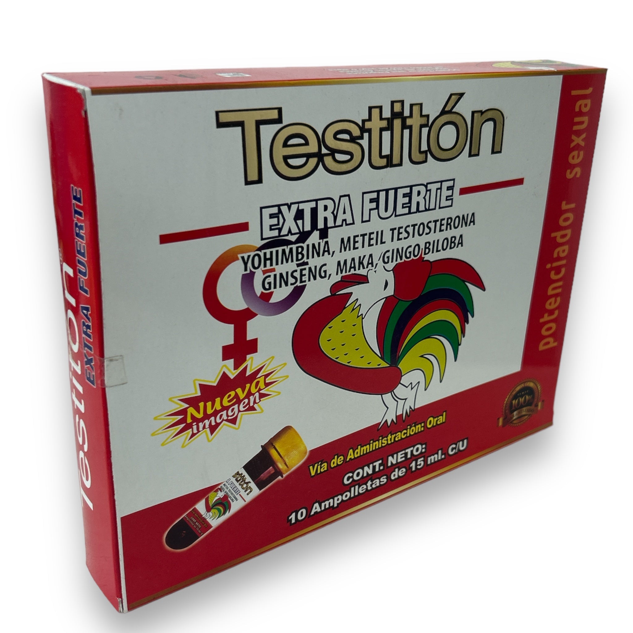 AMP TESTITÓN EXTRA FUERTE C/10 DE 15 ML THE KING