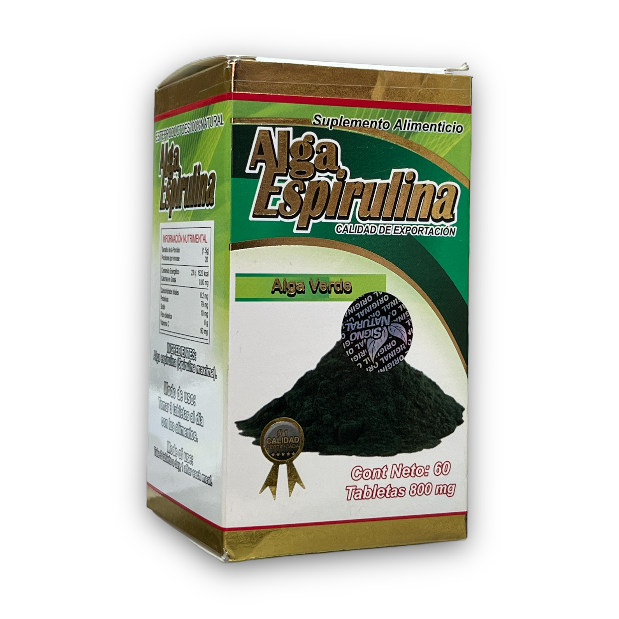 TAB ALGA ESPIRULINA C/60 SIGNO NATURAL