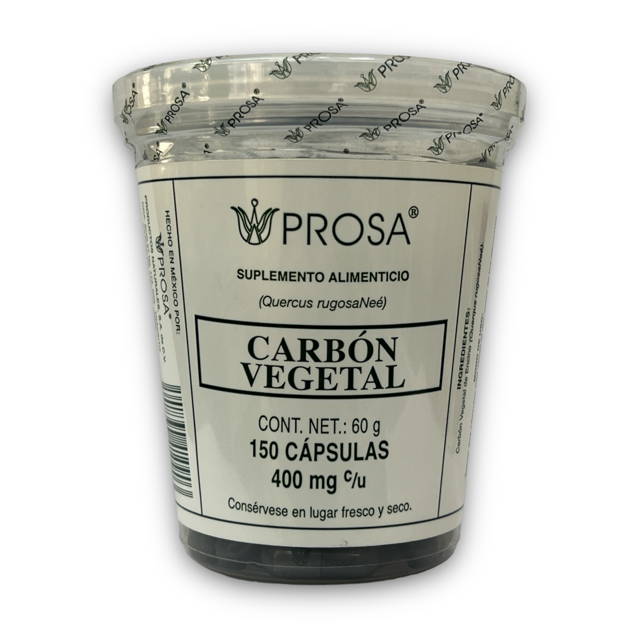 CAP CARBON VEGETAL C/150 PROSA
