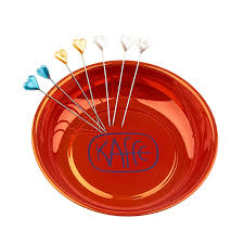 Plato Magnético para Alfileres y Agujas - Diseño Rojo de Kaffe Fassett **llega el 19 nov**