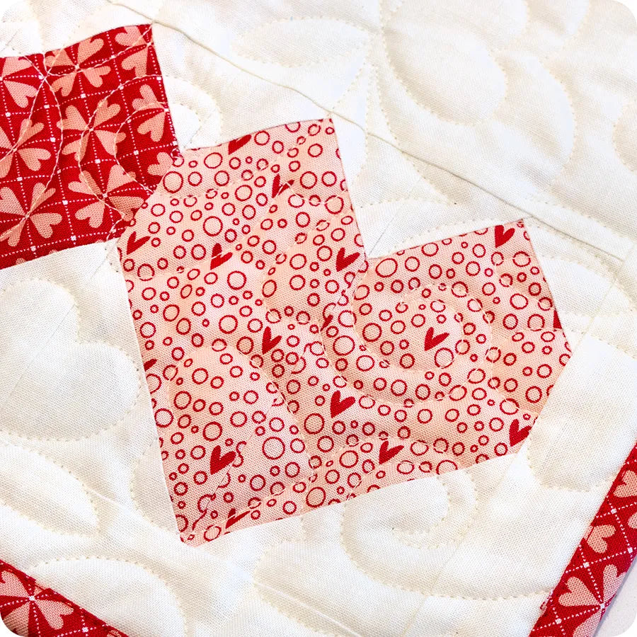 Kit de Camino de Mesa de Pajaritos y Corazones azul, rojo y blanco 46 x 140 cm