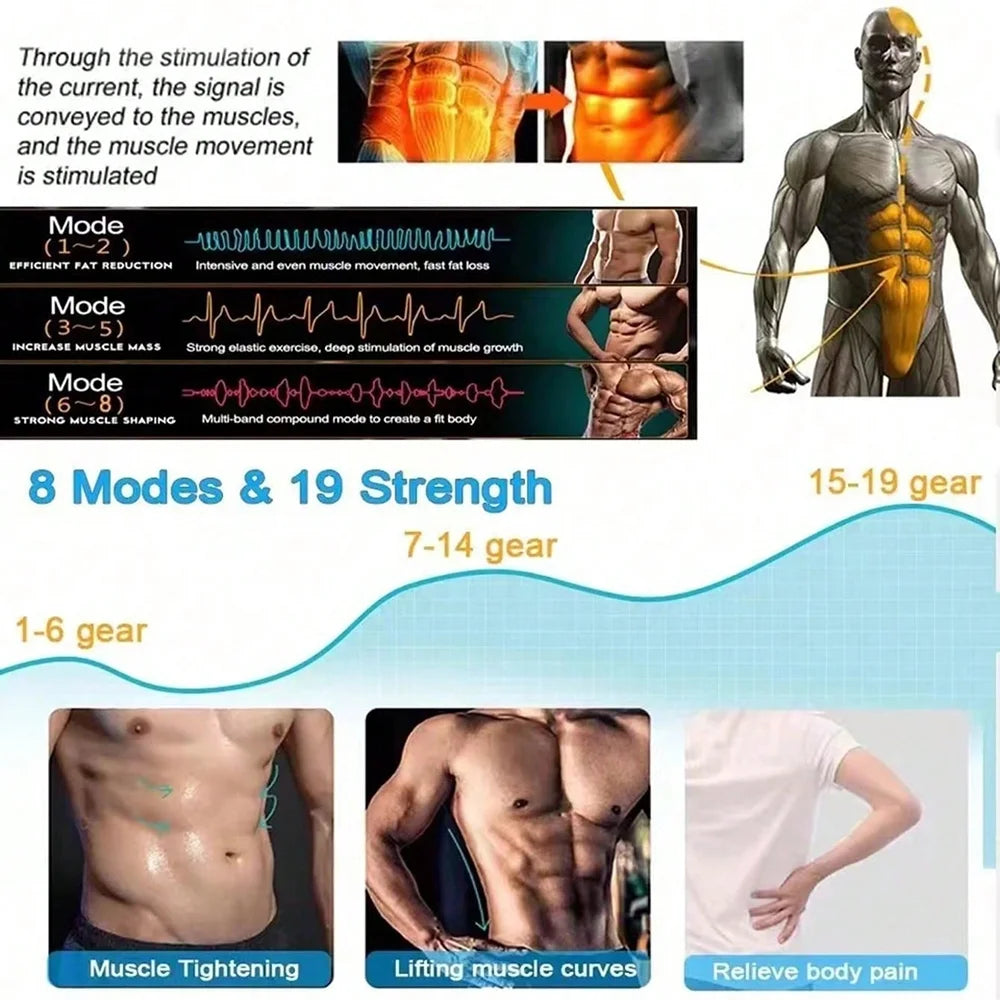 Estimulador muscular abdominal toner cuerpo Fitness