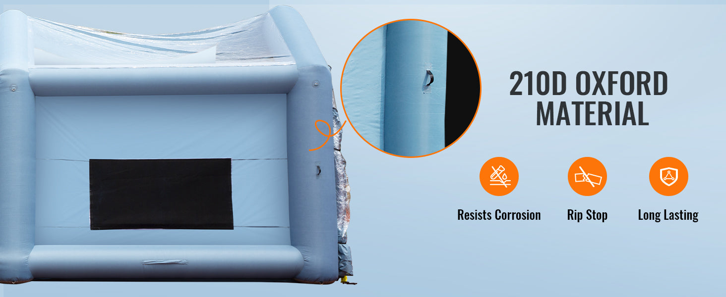 cabina de pintura inflable con sopladores