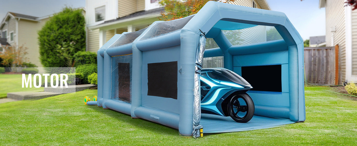 cabina de pintura inflable con sopladores