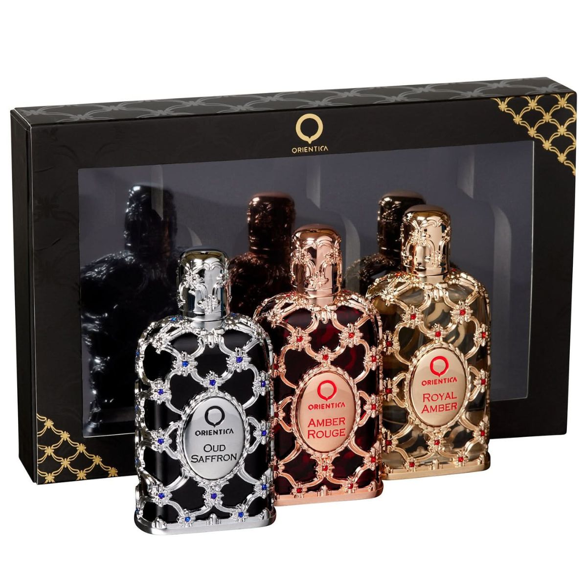 Miniaturas-Orientica Amber Rouge 30ML + Royal Amber 30ML + Oud Saffron 30ML EDP Set Unisex  30ML