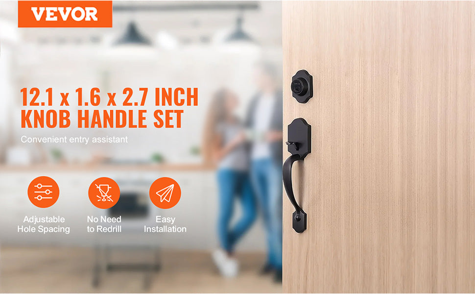 VEVOR Manija de Puerta de Entrada con Cerrojo