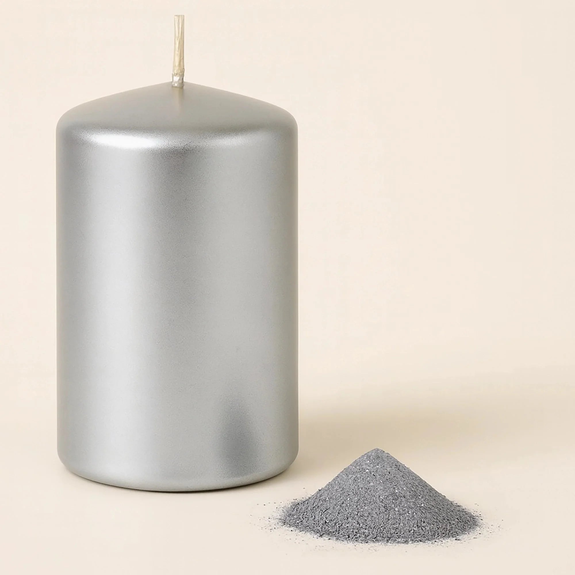 Laca Plateada Metálica Granulada para Velas Artesanales – Acabado Metálico Brillante