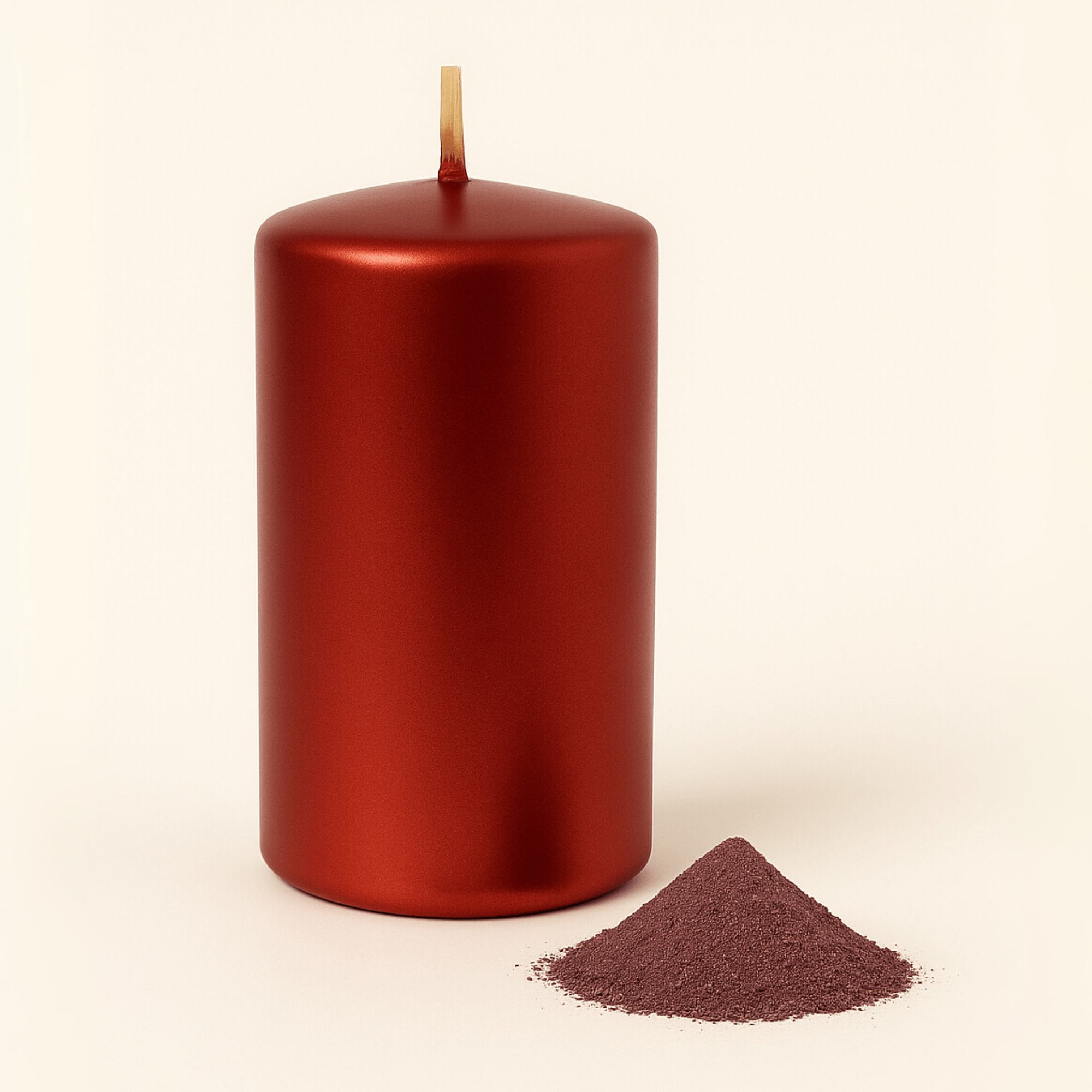 Laca Roja Metálica Granulada para Velas Artesanales – Acabado Metálico Brillante