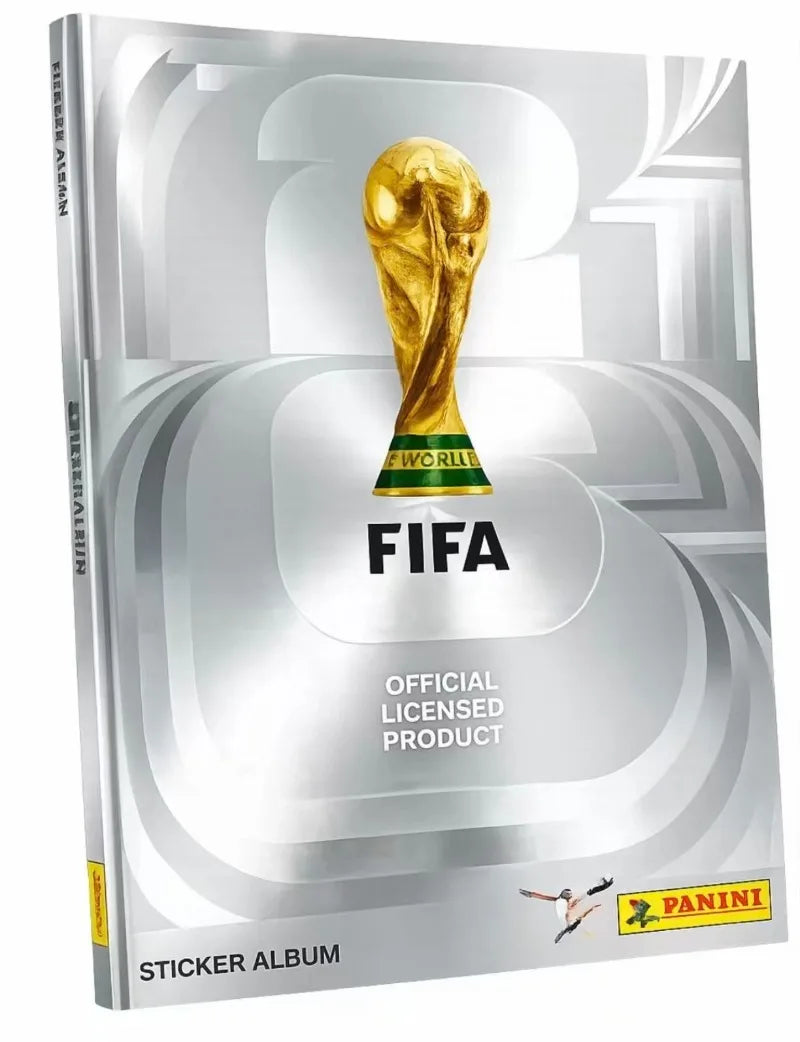 Álbum de Tapa Dura de la Copa Mundial de Fútbol Panini 2026, Versión Oro y Plata, Colección de Pegatinas Oficiales Limitada 2026, Regalo de Recuerdo de Fútbol