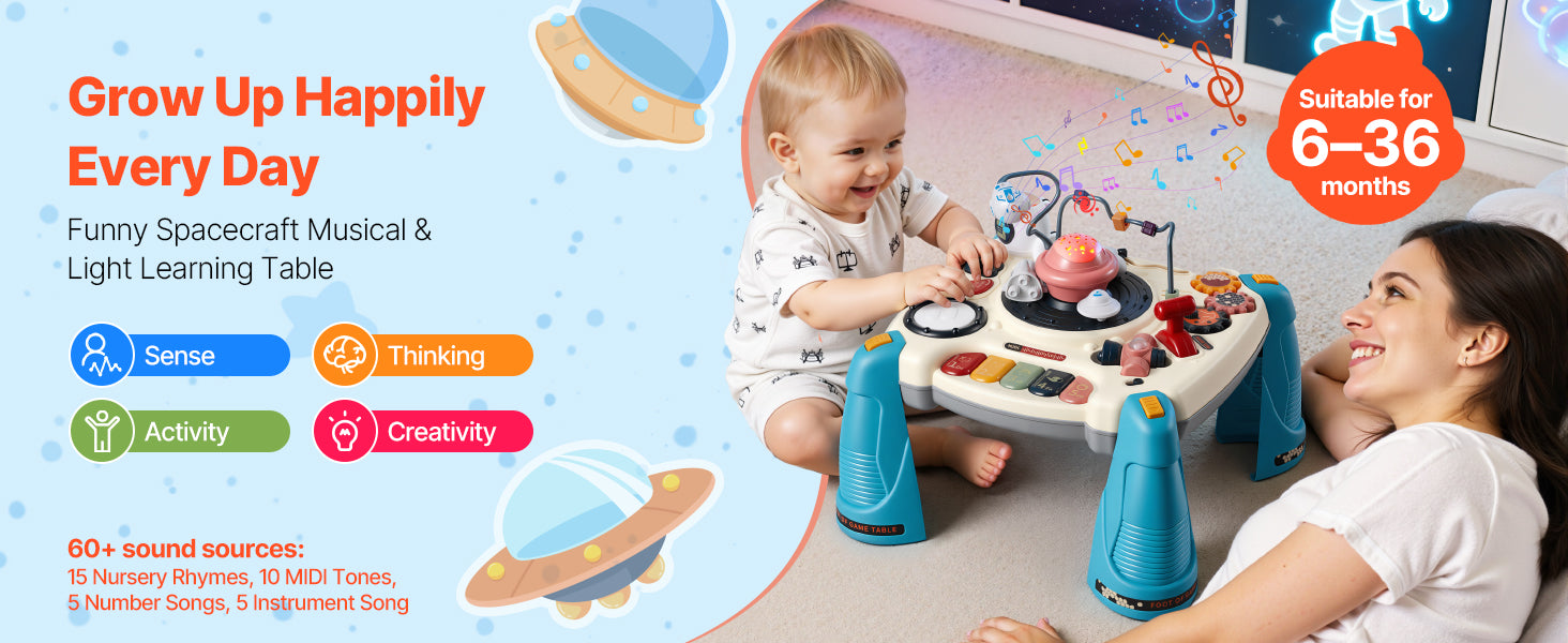 Mesa Musical Espacial para Bebés