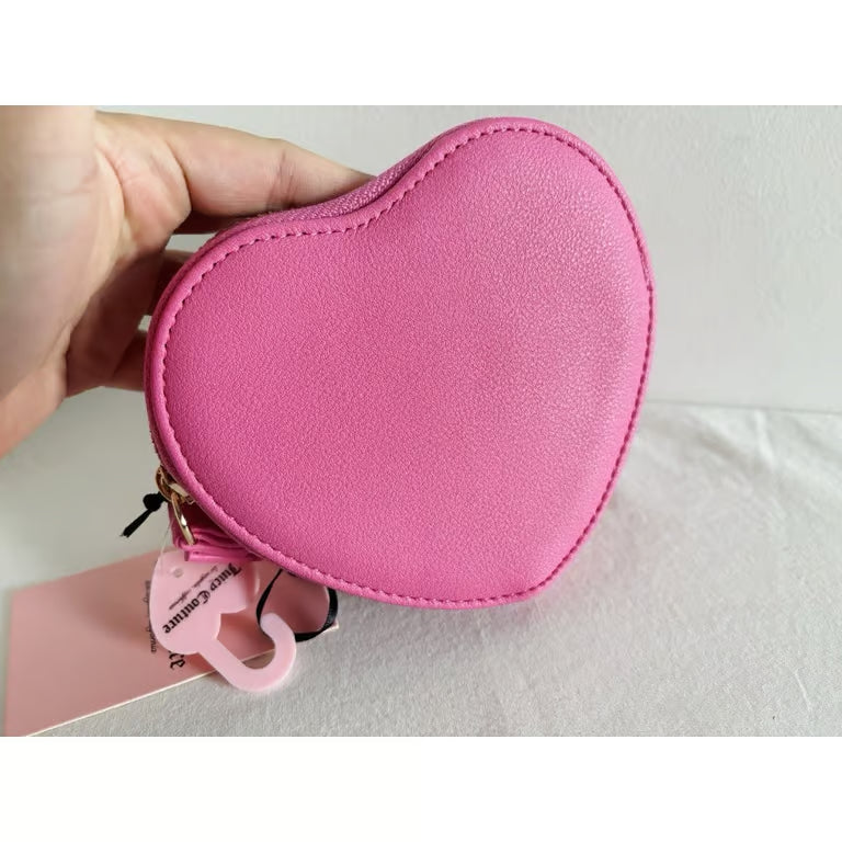 Juicy Couture Kingdom Heart Zip Around Wristlet Wallet Light Pink