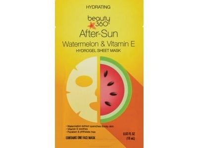 BEAUTY 360 HYDRATING AFTER-SUN WATERMELON & VITAMIN E HYDROGEL SHEET MASK